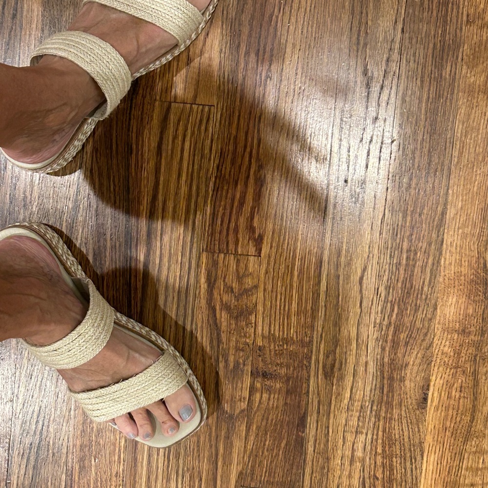 Women’s Beige Braided Platform Slide Sandals - Picture 11 of 11
